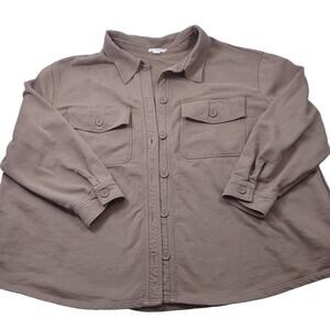 Good American Khaki Shacket, Size  4XL